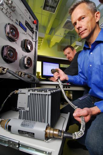 In just two months, GTRI researchers developed a working prototype device that provided a critical upgrade to a military aircraft missile warning system. Similar projects would normally require a year to complete, 2006.