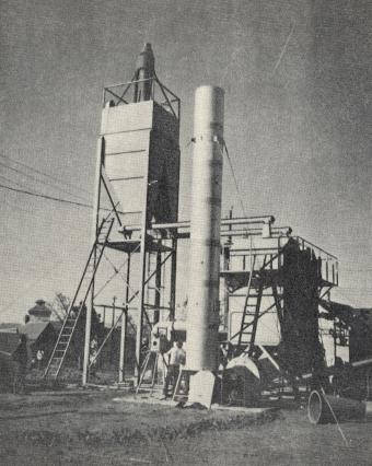 Peanut Hull Charcoal Reactor at Dawson, Georgia. First installation built by Tech-Air Corporation, licensee of the EES process, 1972.