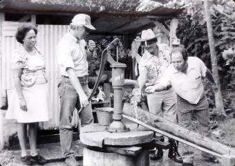 In 1976, the Agency for International Development contracted with EES to field test n AID/Battelle hand-operated water pump in Costa Rica.